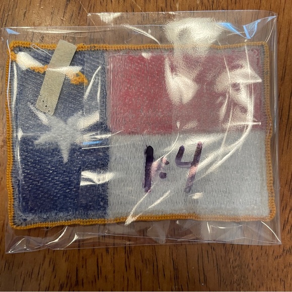 VTG Retro Texas Flag Sew On Patch Applique 3.25”x2.25” Red White Blue Yellow 1:4 - Picture 6 of 6
